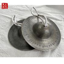 Bronze old-fashioned old copper cymbal cap copper hairpin cymbal training school wooden red silk elastic centimeter water cymbal drum drum stick