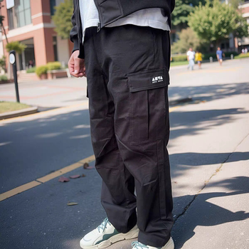 Anta Outdoor Work Pants Men's Autumn and Winter Street Dance Skateboard Woven Loose Straight Sports Trousers 152448513
