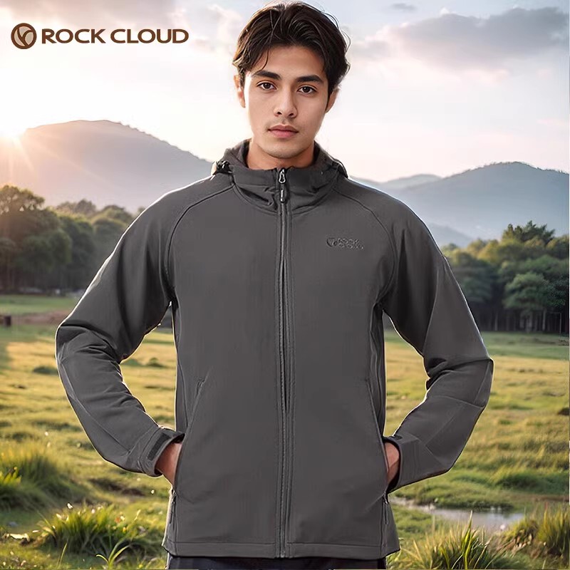 Rockcloud Outdoor Sports Men's Jacket, Comfortable and Versatile Hooded Spring Style M3 Soft Shell Casual Jacket Rockcloud Outdoor Sports Men's Jacket, Comfortable and Versatile Hooded Spring Style M3 Soft Shell Casual Jacket