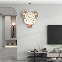 Internet celebrity clock violent bear decorative wall clock creative living room restaurant home modern simple silent clock high-end