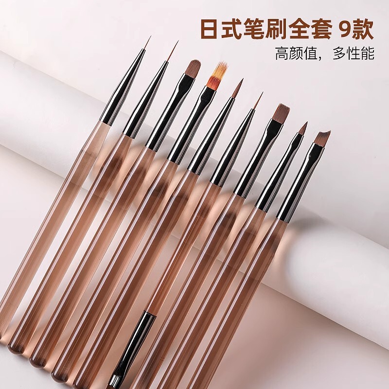 High-Quality Nail Art Brush Set for Line Drawing, Construction, Painting, French Style, Round Head, Flower Painting, Nail Art Tool Set, Double-Ended High-Quality Nail Art Brush Set for Line Drawing, Construction, Painting, French Style, Round Head, Flower Painting, Nail Art Tool Set, Double-Ended