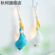 Mediterranean resin simulation conch pendant marine LED snail set holiday gift childrens room shop decoration
