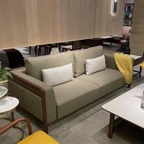 New Chinese style solid wood sofa combination light luxury modern simple sofa living room size black walnut high-end furniture