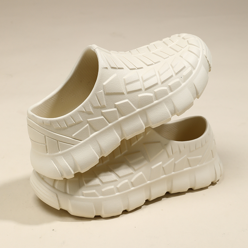 Strait Tiger Baotou Slippers 2024 New Work Shoes Thick-Soled Shoes Warm Heels Non-Slip Wear-Resistant Baotou Shoes