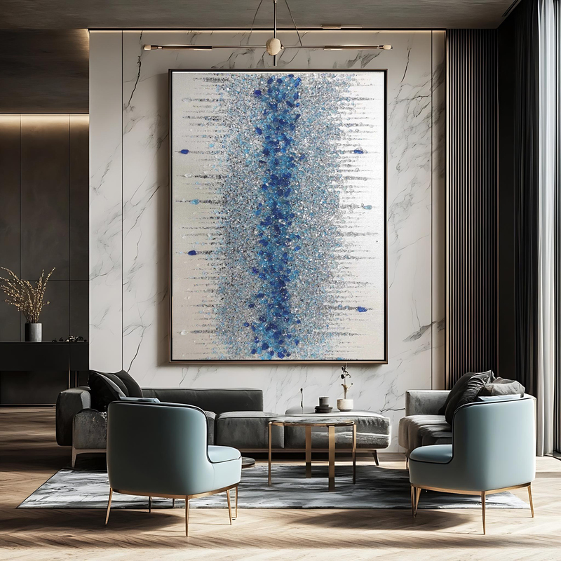 Modern Decorative Painting Hand-Painted Acrylic Crystal Physical Device Hotel Restaurant B&B Living Room Background Wall Hanging Painting Modern Decorative Painting Hand-Painted Acrylic Crystal Physical Device Hotel Restaurant B&B Living Room Background Wall Hanging Painting