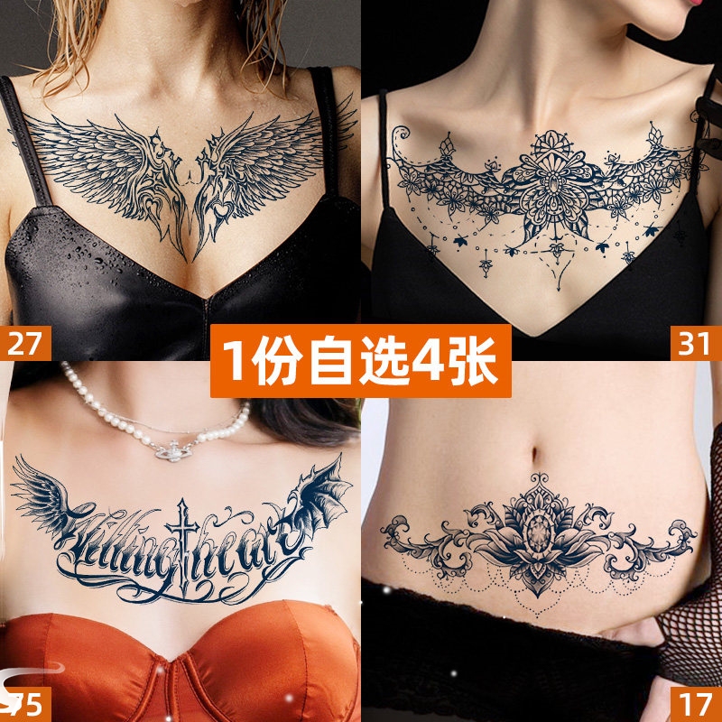 Waterproof and Long-Lasting Tattoo Stickers, Real Tattoo Stickers Suitable for Men and Women to Cover Up, Large Pattern Tattoo Stickers for Sexy Chest Areas