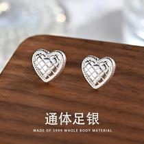 S999 Silver Korean Style Earrings for Women Fresh and Sweet Ear Bone Nails No Need to Pick and Raise Ear Holes when Sleeping C01210