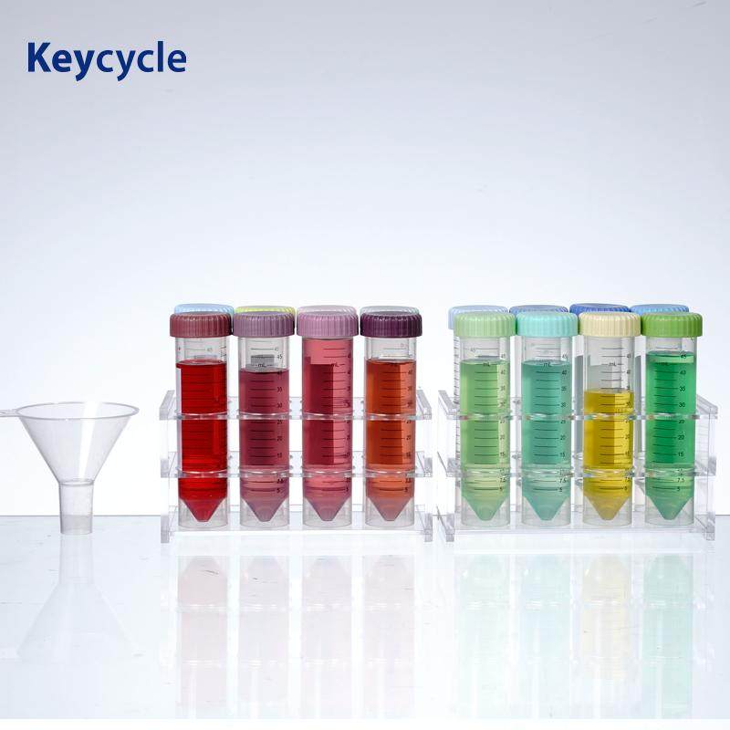Keycycle咖啡豆密封罐50ml实验室试管彩色离心管可立耐高温保存管储存分装茶叶25毫升科研级pp药盒平底样品瓶