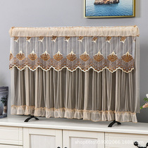 TV dust cover 2024 new light luxury new model no need to take off the TV cover when turning on the TV cover dust cover bud
