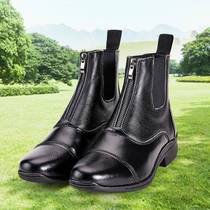 Childrens equestrian equipment for spring and autumn seasons wear-resistant comfortable and breathable cowhide equestrian boots short boots mens and womens riding shoes