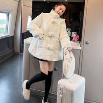 Winter tops summer new Chinese style thickened fashion college style girls gentle style texture Rex rabbit fur foreign style