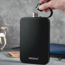 Portable outdoor kettle 304 stainless steel ultra-thin flat kettle 500ml sports water cup water bottle