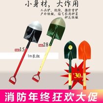 Fire-fighting shovel with long handle American fire-fighting waist ax fire-fighting spade shovel fire-fighting semi-circular sand bucket safety hook