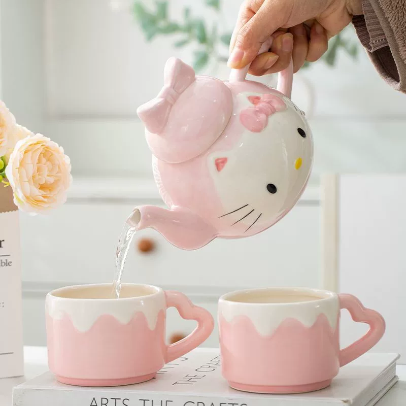 Hello Kitty, керамический ароматизированный чай, чайник, милый набор