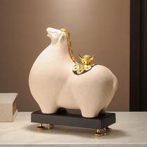 High-end new Chinese style get rich immediately office boss table horse to success decorative ornaments new Chinese style horse ceramics