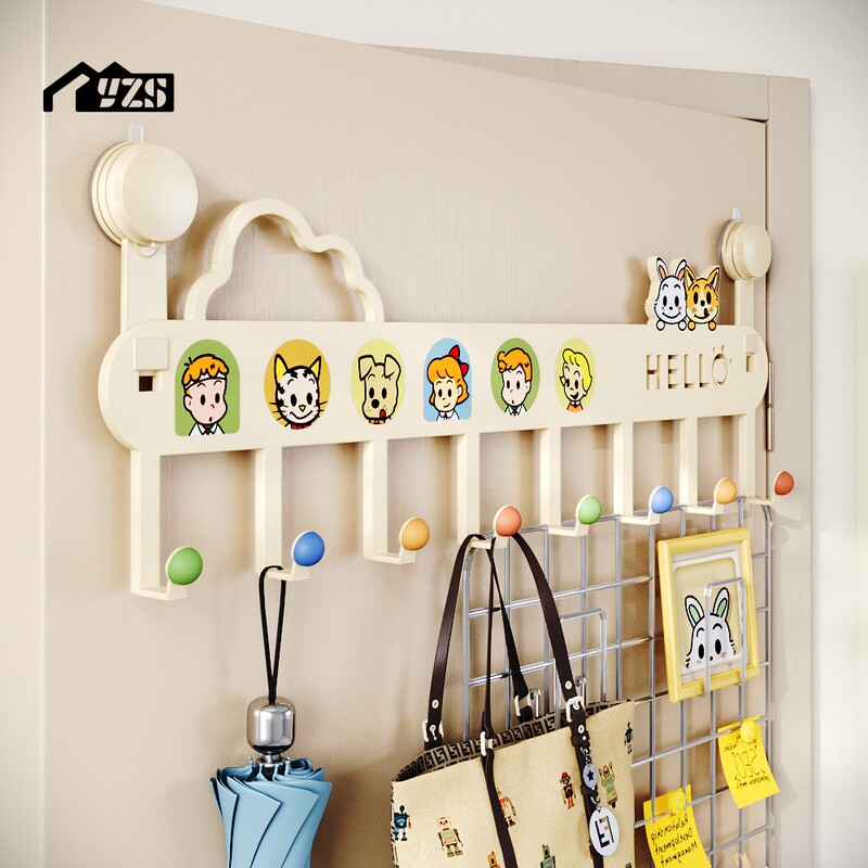 Dopamine Suction Cup Hook, Punch-Free, Strong Load-Bearing Door Coat Hook, Kitchen Sticky Hook, Clothes and Hat Storage Rack