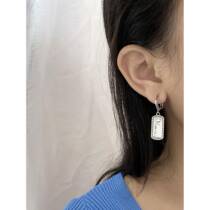 Korean version of the new original s925 sterling silver English letter earrings simple temperament personalized student earrings jewelry