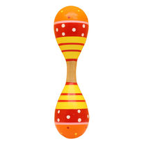 Orff musical instrument baby double-headed sand hammer baby sand ball childrens rattle grasping tracking and listening training toy sand