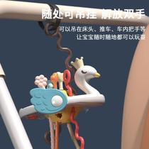 Baby soft rubber pumping toys early education newborn toys six-month-old baby finger chewing toys pumping