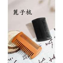 Beard comb pear wood grate comb wide tooth mens beard comb super dense tooth peach wood comb grate for home use
