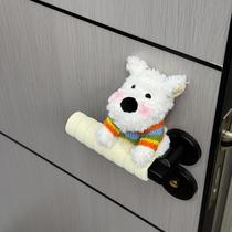 Dopamine West Highland Door Knob Cover Anti-collision Decoration Entry Bedroom Door Knob Universal Plush Doll Cute Creative