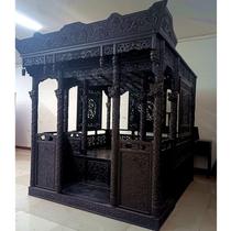 Classical furniture from the Ming and Qing Dynasties African red sandalwood a complete set of canopy beds Bamboo beds bedrooms mortise and tenon joints all solid wood ancient Chinese style