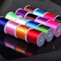 Elastic beaded rope beef tendon elastic rope handmade rope iy material bead bracelet elastic thin red thread