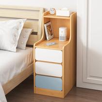 Bedside table simple modern simple small bedroom household storage locker with lock net red white bedside cabinet