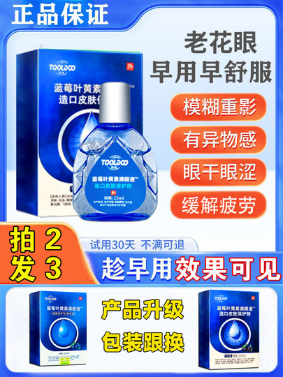 Special Eye Drops for Presbyopia and Blurred Vision, Dry Eyes, Fatigue, and Poor Vision, Lutein Solution for Treatment