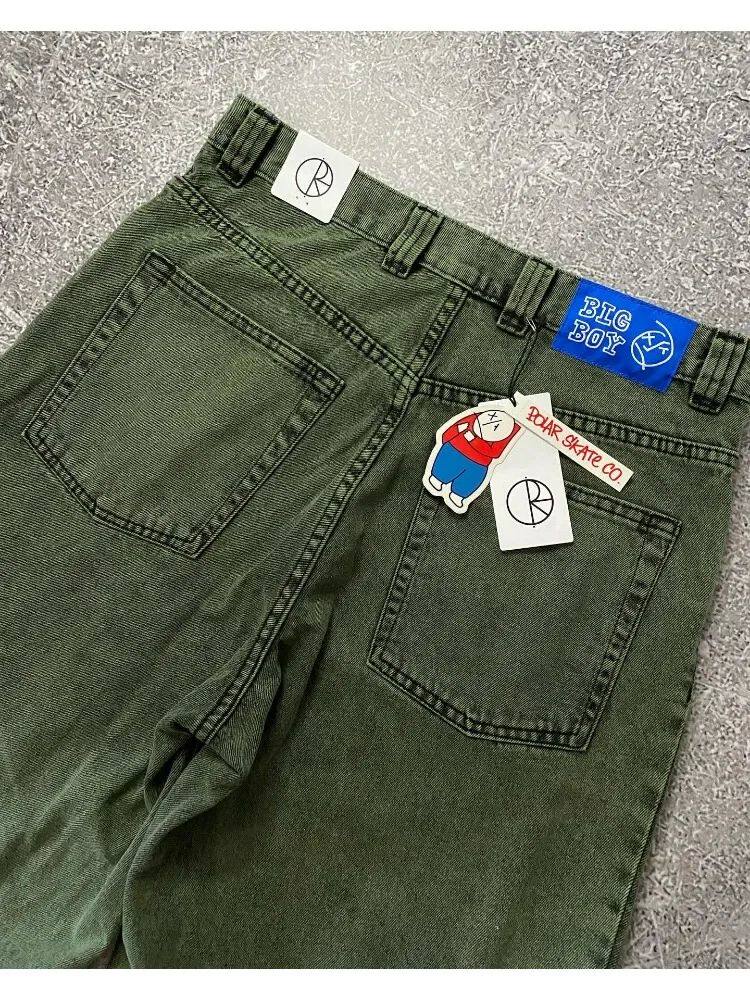Езда штаны retro hip hop cartoon graphic streetwear denim shorts y2k