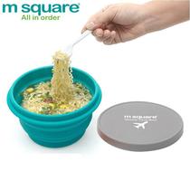 Silicone folding bowl travel portable picnic supplies tableware instant noodle bowl retractable water cup travel lunch box
