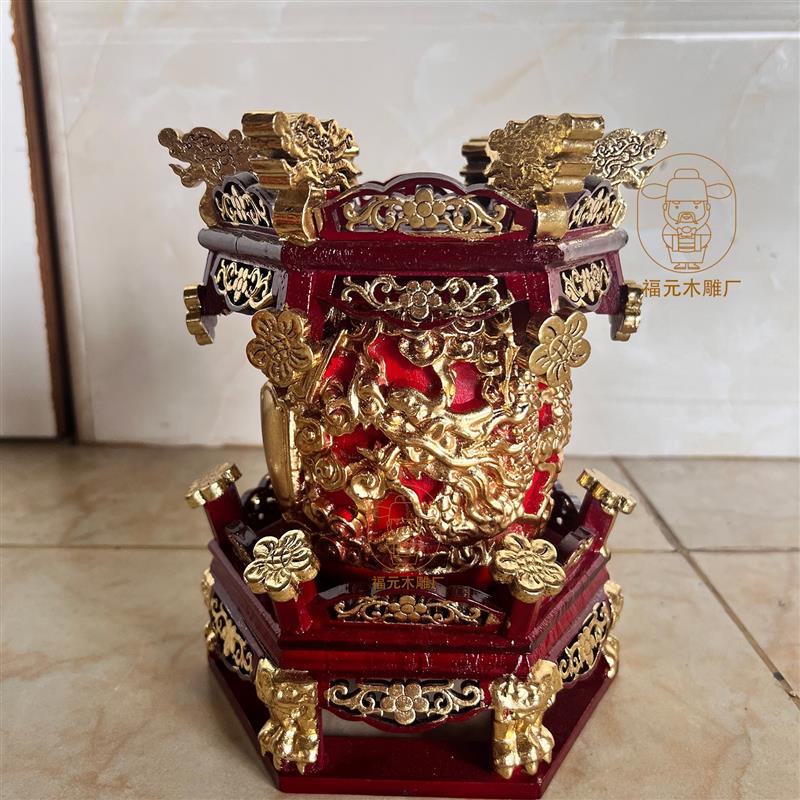 Red Auspicious Lamps for Worship, Ritual Lamps for Merit, Good Luck Lamps, Wooden Carving Lamps for Worshiping Buddha Red Auspicious Lamps for Worship, Ritual Lamps for Merit, Good Luck Lamps, Wooden Carving Lamps for Worshiping Buddha