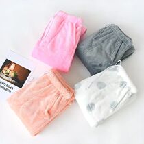 Ladies Fall and Winter Warm Flannel Wide Trousers Loose