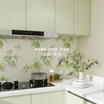 Light French green bamboo tiles 300x900 bathroom toilet kitchen wall tiles all-ceramic non-slip floor tiles