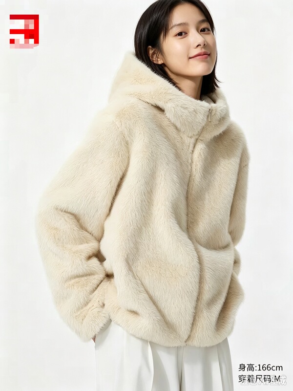 Imitation Fur Hooded Coat for Autumn and Winter, Lazy Style, Loose and Warm, Furry Coat, Warm and Versatile Women's Clothing 488723 Imitation Fur Hooded Coat for Autumn and Winter, Lazy Style, Loose and Warm, Furry Coat, Warm and Versatile Women's Clothing 488723