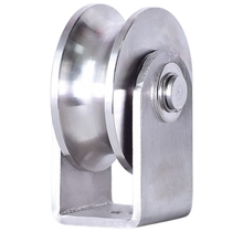 Nast SYJ1354 stainless steel pulley bearing track wheel U-shaped single wheel roller wire rope ring sliding door