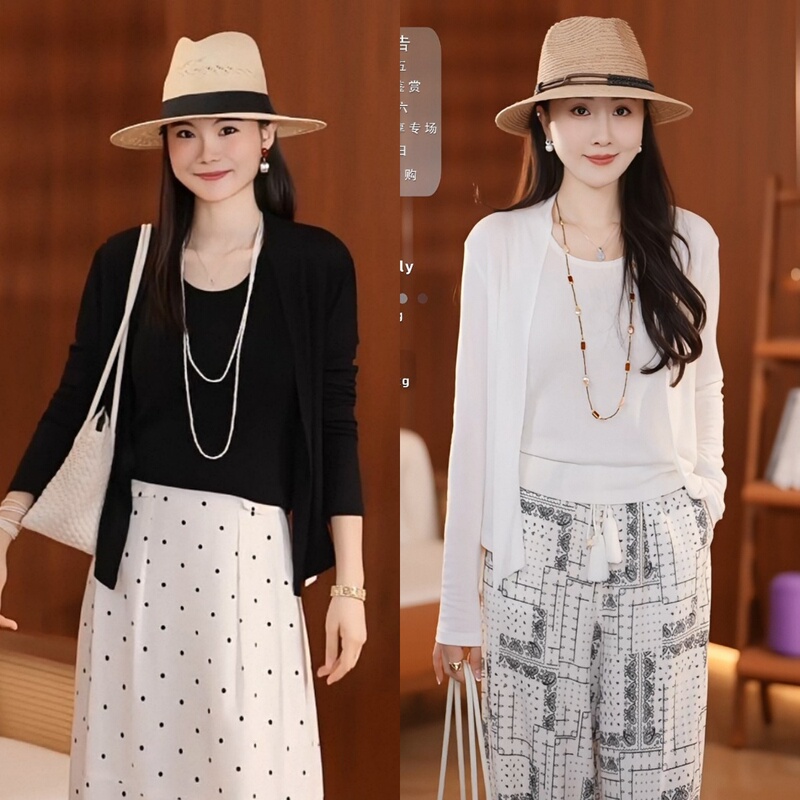 Lesamis·「Ice Skin Shirt」Paper-Thin Tencel Wool Thin Versatile Sunscreen Cardigan A492002281