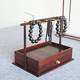 Big red rosewood tray entrance entrance keys storage rack desktop ornaments wooden jewelry makeup storage box