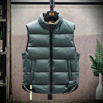Mens Down Vest Winter Warm White Duck Down Puffy Padded Wai
