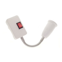 Direct plug-in LED universal lamp holder E27 screw rotating lamp holder bedroom room lamp holder with switch two-hole socket lamp