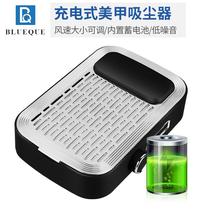 80W battery-powered nail vacuum cleaner with hand pad 2-in-1 high-power desktop nail dust collector with built-in filter