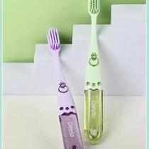 New adult and childrens toothbrush individually packaged for 3-12 years old gum-protecting soft-bristle toothbrush silicone handle non-slip ultra-fine and soft
