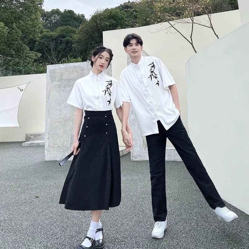 New Chinese-Style Chorus Performance Costumes, Republic of China-Style Student Uniforms, Recitation and Speech Costumes, College-Style Middle School Student Class Uniforms, Performance Costumes