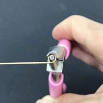 Needle pliers toothless beaded scissors vise pliers handmade pliers round nose pliers deep pink Thai silver accessories small pliers to poke half of the needle