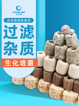 Wowelang filter material fish tank filter material purification water quality nano quartz ball AB ceramic ring glass ring bacteria house