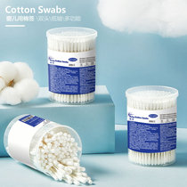Baby cotton swabs newborn thin shaft cotton swabs for babies belly button ear and nose cleaning cotton swabs 200 pieces per round