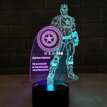 NEW Captain America Lamp LED Novelty Lights Mixed Color Acry