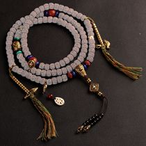 Tibetan style 108 beads set accessories brass agate diy diamond star and moon literary toy accessories