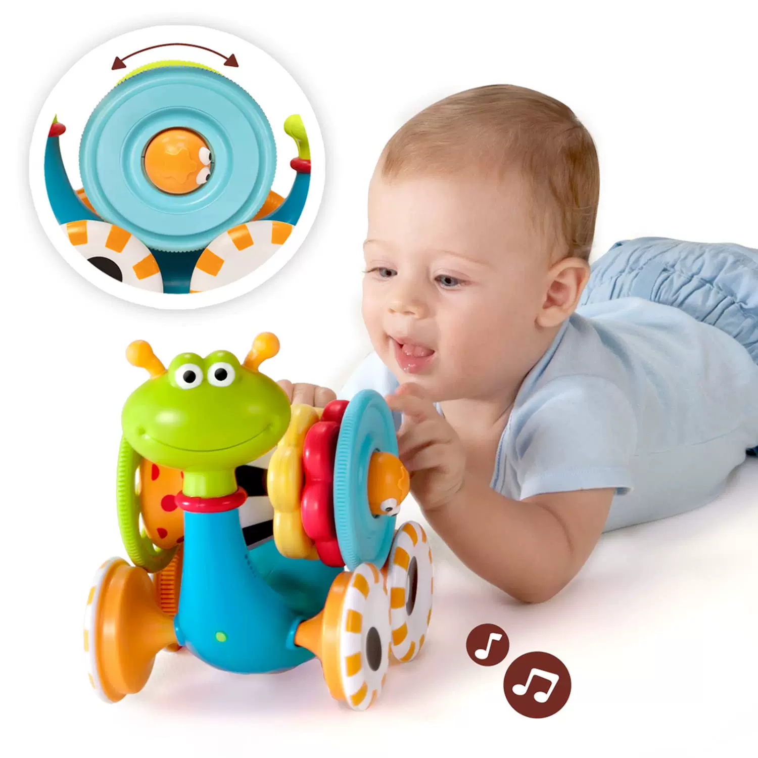 [美国Yookidoo Musical Crawl 'N' Go Snail Toy with Stacker]
