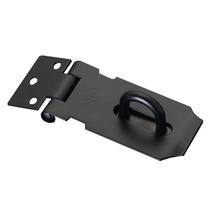 Jingsu stainless steel anti-theft hasp buckle door and window door buckle lock plate padlock buckle door and window accessories black 4 inches